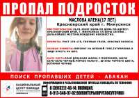 В Минусинске пропала 17-летняя девушка