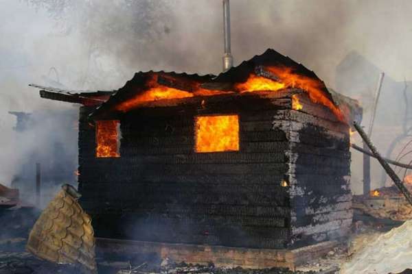 В Минусинском районе горела баня