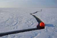 Космический спутник обнаружил трещины на льду Красноярского водохранилища