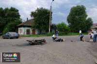 В Минусинске произошло серьезное ДТП с участием мотоцикла