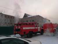 В Хакасии тушили пожар в православном храме