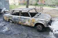 В Минусинском районе огонь расправился с машиной за 17 минут