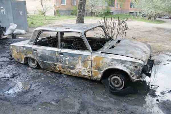 В Минусинском районе огонь расправился с машиной за 17 минут