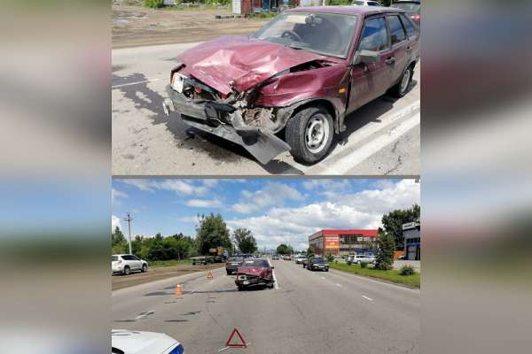 В Абакане в дорожной аварии пострадали пассажиры автомобилей