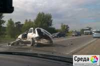 На трассе Минусинск - Абакан случилась жуткая авария (фото)