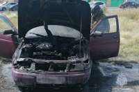 В Хакасии неисправность автомобиля привела к пожару