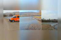 В Хакасии одну из автотрасс залило водой