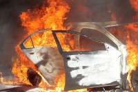 В Абакане горе-угонщик сжег автомобиль