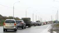 На въезде в Абакан со стороны Минусинска транспортный коллапс