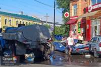 На перекрёстке Минусинска по вине водителя «Mazda» произошло массовое ДТП с пострадавшими