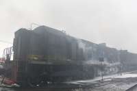 В Хакасии при пожаре в локомотивном депо погиб рабочий