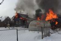 В Шушенском районе горел дом пенсионерки