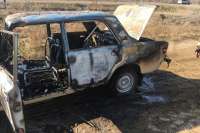 В Минусинском районе сгорел отечественный автомобиль