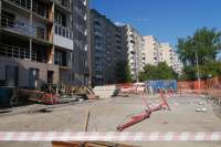 В Новосибирске упала люлька с рабочими
