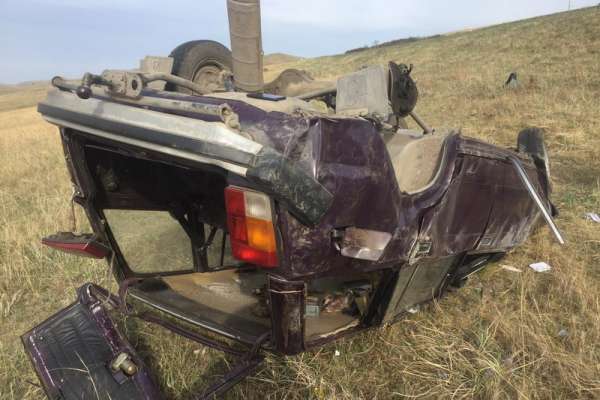 В Хакасии водитель погиб, вылетев в кювет