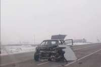 На трассе Абакан-Минусинск столкнулись 2 машины