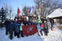 В Ермаковском школьники штурмовали снежную крепость