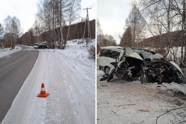 В Хакасии под Сорском в дорожной аварии погибла женщина-водитель