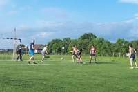Спортсмены Минусинского района опробовали новое футбольное поле села Лугавское