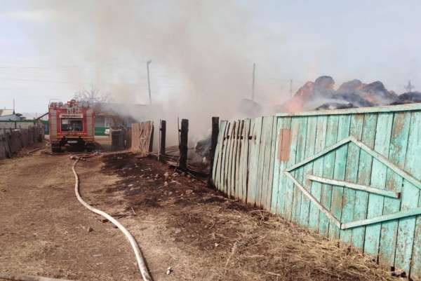 В Хакасии из-за детской шалости сгорело 54 тонны сена