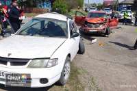 В Минусинске произошла крупная авария с участием трех автомобилей