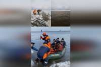 В Красноярском крае унесло льдину с 15 рыбаками