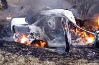 В Курагинском районе в результате ДТП сгорел автомобиль
