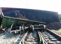 На Красноярской железной дороге с рельсов сошли вагоны с углем