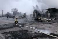 В Минусинске для тушения пожара на угольной базе привлекли пожарный поезд