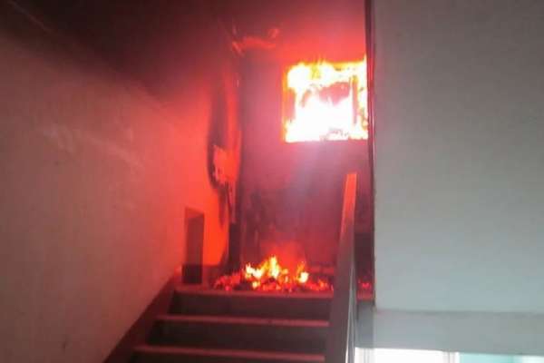В общежитии Черногорска произошел пожар