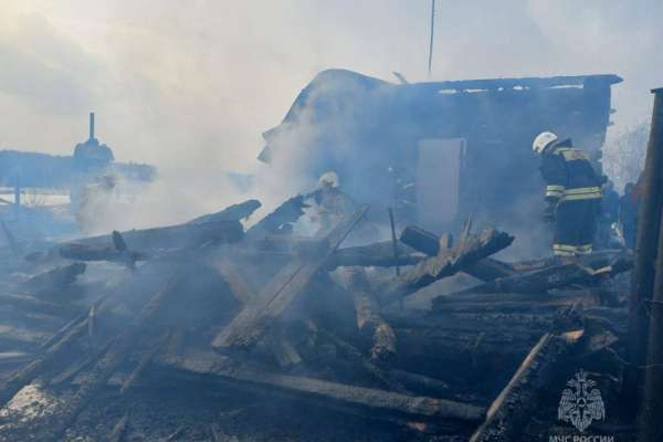 В деревне Красноярского края в пожаре погибла женщина и двое малолетних детей