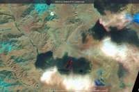 В Хакасии масштабные пожары в степи видны из космоса