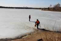 Лед на водоемах юга Сибири теряет прочность