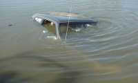 В Теси машина утонула вместе с водителем