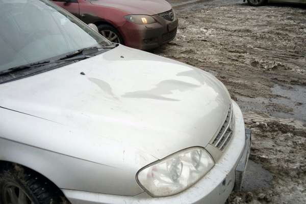 В Абакане нетрезвый пешеход повредил автомобиль автоледи