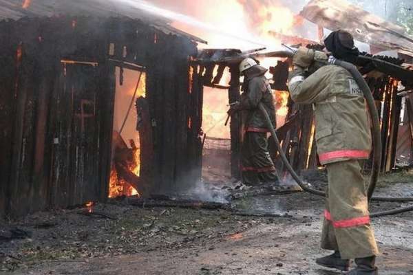 В Хакасии на пожаре сгорели куры и тонна зерна