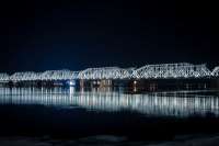 Железнодорожный мост в Красноярске - первый в России с художественной подсветкой