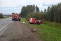 В Красноярском крае в дорожной аварии с машиной МЧС погиб водитель легковушки