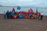 В Красноярском крае стартовал заплыв, посвященный Дню российского флага
