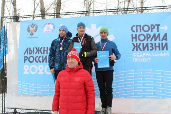 Мэр Абакана пополнил «золотом» копилку «Лыжни  России - 2020»