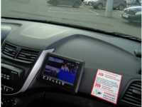 О видеофиксации в автомобилях ДПС минусинцев предупредят наклейки