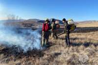 В Минусинском районе ищут виновника ландшафтного пожара у села Быстрая