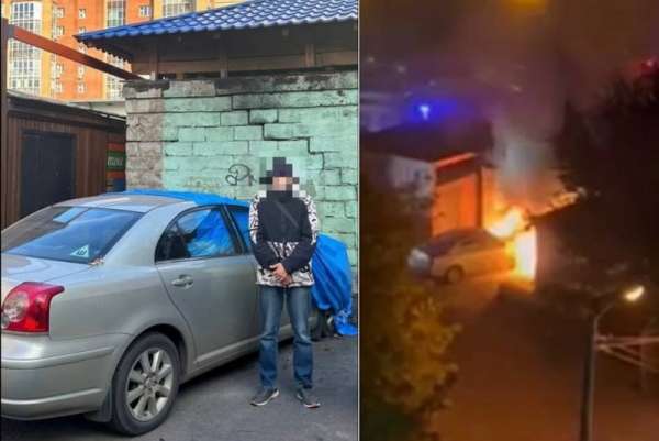 Житель Красноярска за три месяца сжёг восемь автомобилей